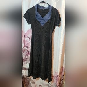 Figmint size small black and blue dress size small side zip loops for belt